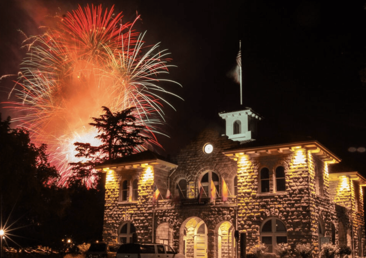fireworks over the sonoma plaza